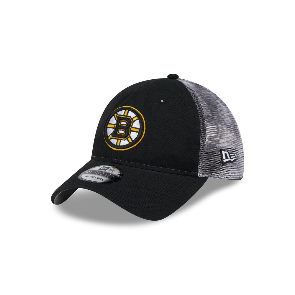 New Era Boston Bruins Slick 9TWENTY Trucker Hat - One Size